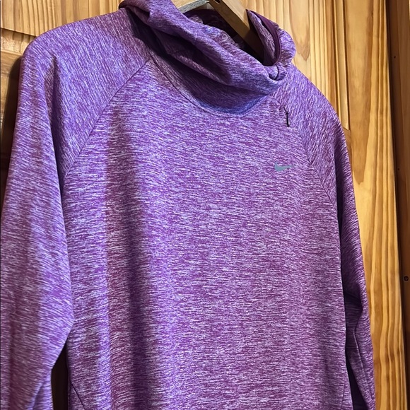 Nike DRI-Fit Women's Heathered Purple Running Hoodie - Picture 5 of 8
